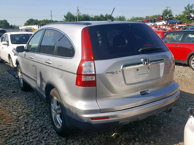 JHLRE4H76BC016158 - 2011 HONDA CR-V EXL SILVER photo 3