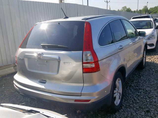 JHLRE4H76BC016158 - 2011 HONDA CR-V EXL SILVER photo 4