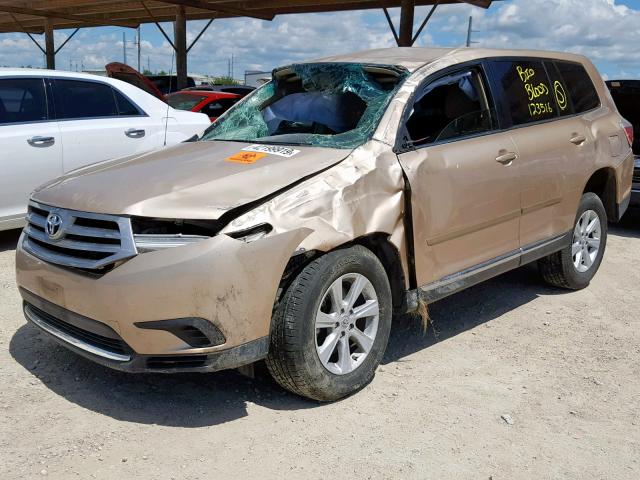 5TDZK3EH5BS027874 - 2011 TOYOTA HIGHLANDER BEIGE photo 2