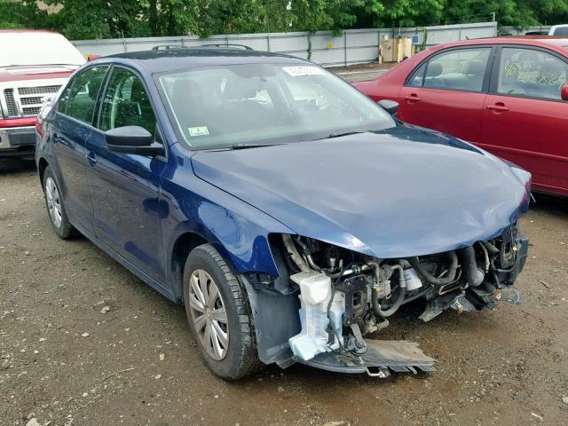 3VW2K7AJ5BM390125 - 2011 VOLKSWAGEN JETTA BASE BLUE photo 1