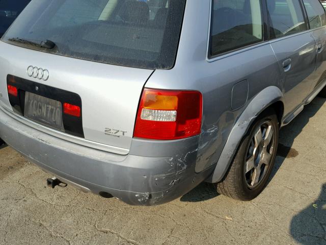 WA1YD64B44N086289 - 2004 AUDI ALLROAD SILVER photo 9