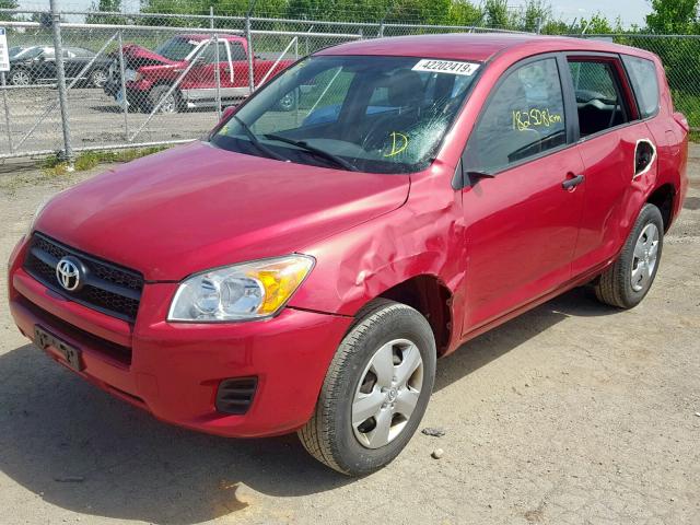 2T3ZF4DV1AW045352 - 2010 TOYOTA RAV4 RED photo 2