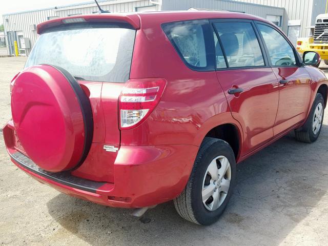 2T3ZF4DV1AW045352 - 2010 TOYOTA RAV4 RED photo 4