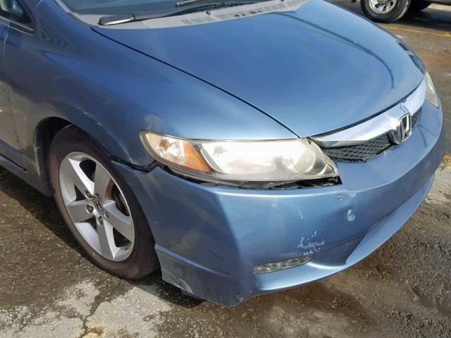 2HGFA16619H531601 - 2009 HONDA CIVIC LX-S ლურჯი ფოტო 10