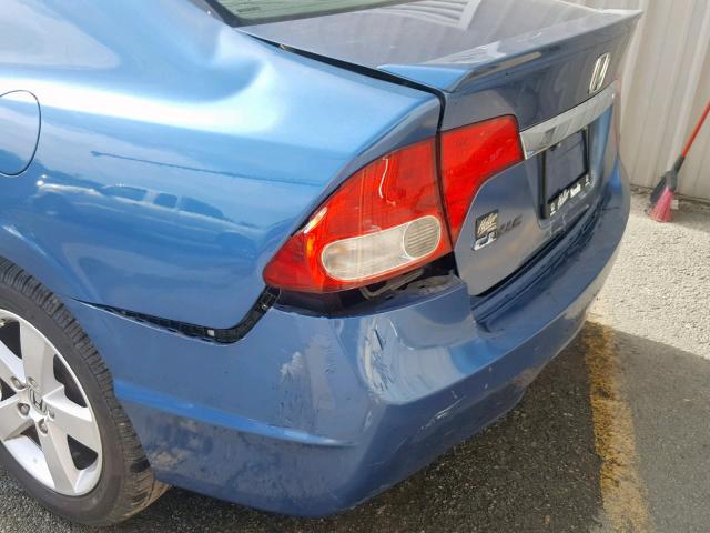 2HGFA16619H531601 - 2009 HONDA CIVIC LX-S ლურჯი ფოტო 9