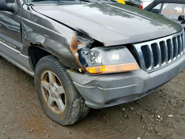 1J4GW48N2YC225559 - 2000 JEEP GRAND CHER GRAY photo 9