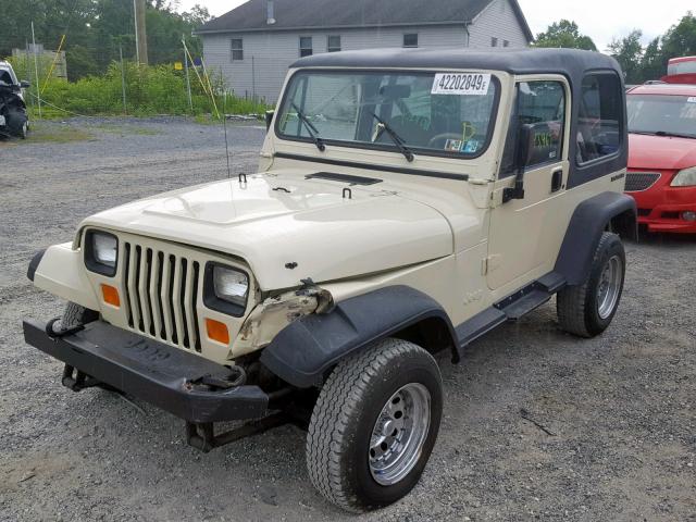 2J4FY49M3KJ106492 - 1989 JEEP WRANGLER / TAN photo 2