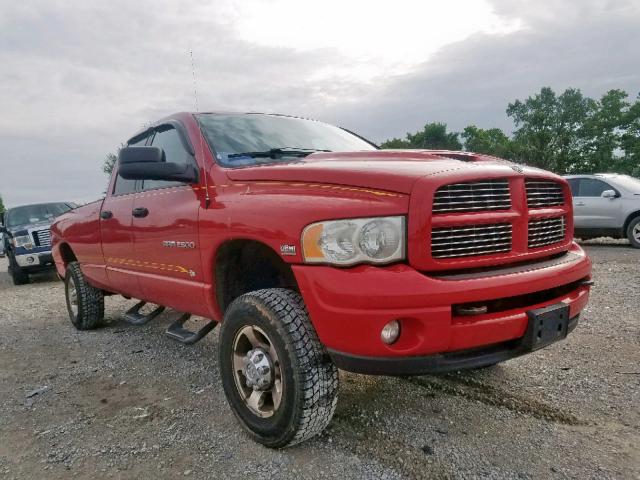 3D7KS28D25G835189 - 2005 DODGE RAM 2500 S RED photo 1