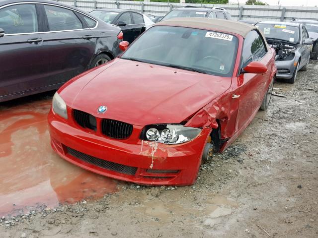 WBAUL73529VJ74903 - 2009 BMW 128 I RED photo 2