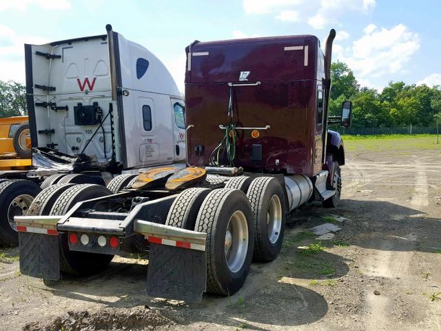 1XKZDP9X1HJ161147 - 2017 KENWORTH CONSTRUCTI MAROON photo 4