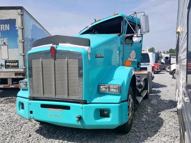 1XKDD49X8EJ414274 - 2014 KENWORTH CONSTRUCTI BLUE photo 2