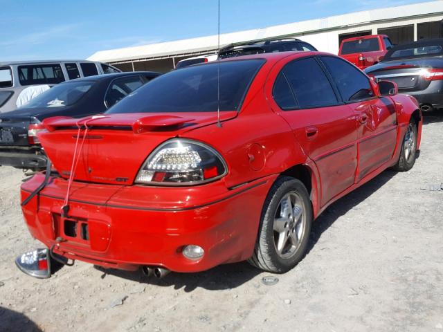 1G2NV52E01C118261 - 2001 PONTIAC GRAND AM G RED photo 4