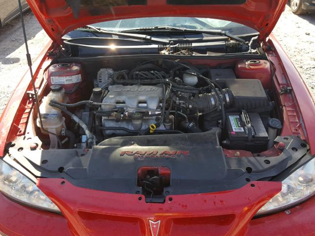 1G2NV52E01C118261 - 2001 PONTIAC GRAND AM G RED photo 7