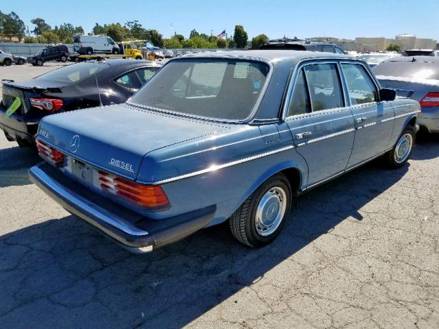 WDBAB23A8DB389042 - 1983 MERCEDES-BENZ 240 D BLUE photo 4