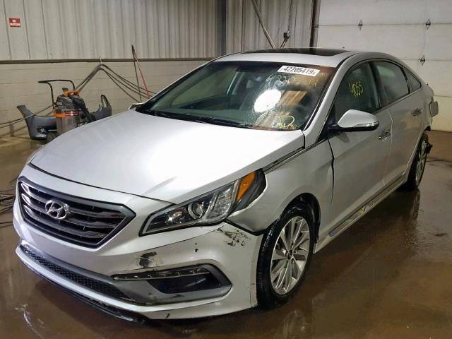 5NPE34AF5GH383146 - 2016 HYUNDAI SONATA SPO SILVER photo 2