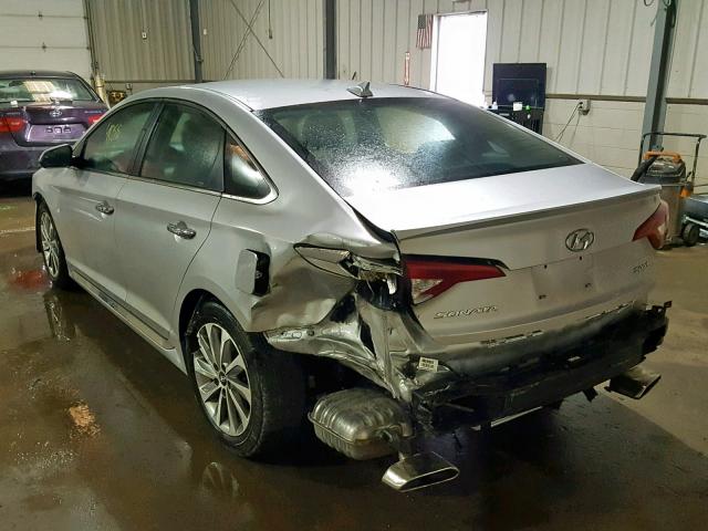 5NPE34AF5GH383146 - 2016 HYUNDAI SONATA SPO SILVER photo 3