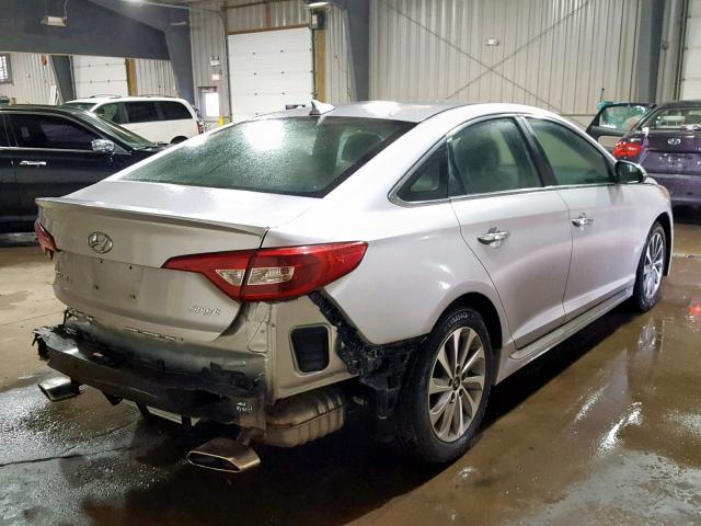 5NPE34AF5GH383146 - 2016 HYUNDAI SONATA SPO SILVER photo 4