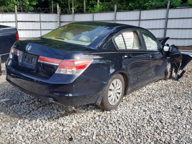 1HGCP2E34CA029170 - 2012 HONDA ACCORD LX BLACK photo 4