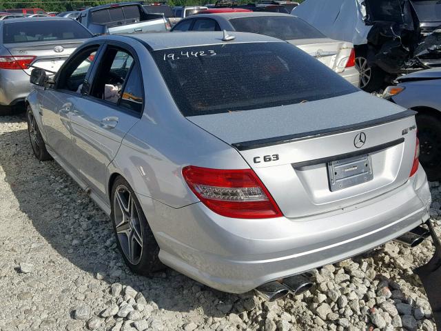 WDDGF77XX9F234395 - 2009 MERCEDES-BENZ C 63 AMG SILVER photo 3