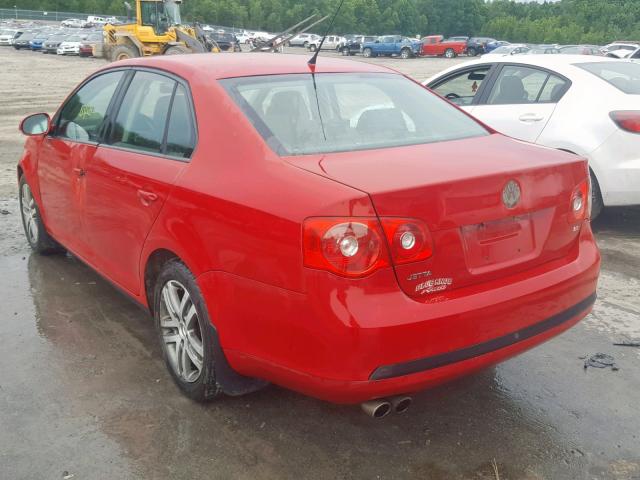 3VWPG71K37M136582 - 2007 VOLKSWAGEN JETTA 2.5 RED photo 3