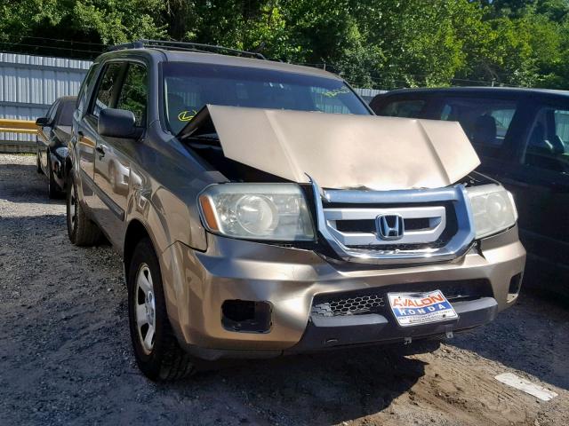 5FNYF48259B051832 - 2009 HONDA PILOT LX GOLD photo 1