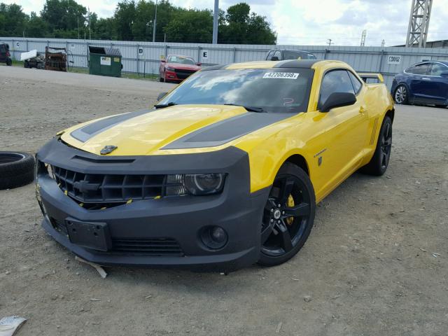 2G1FK1EJ5C9145016 - 2012 CHEVROLET CAMARO 2SS YELLOW photo 2