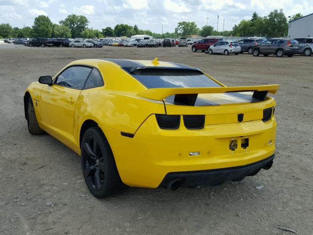 2G1FK1EJ5C9145016 - 2012 CHEVROLET CAMARO 2SS YELLOW photo 3