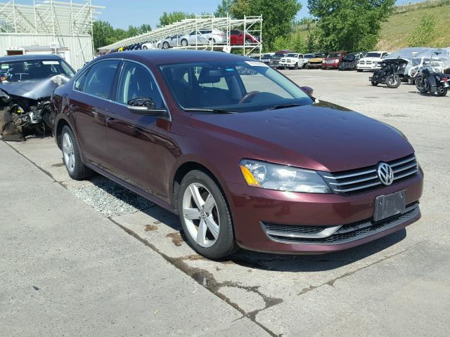 1VWBP7A36DC108372 - 2013 VOLKSWAGEN PASSAT SE BURGUNDY photo 1