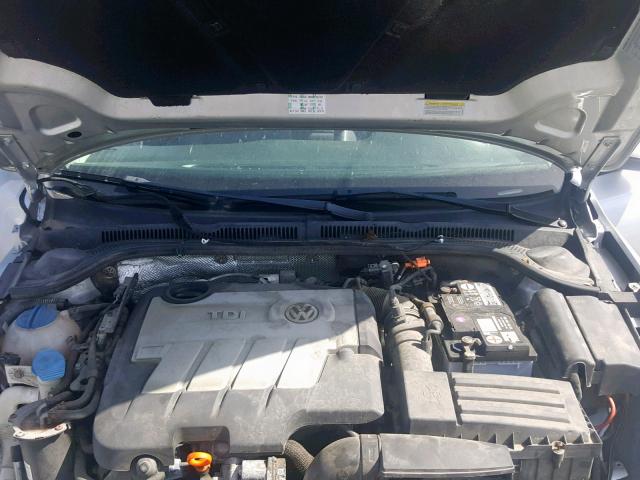 3VWLL7AJXBM130725 - 2011 VOLKSWAGEN JETTA TDI SILVER photo 7