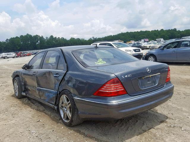 WDBNG70J56A474076 - 2006 MERCEDES-BENZ S 430 GRAY photo 3