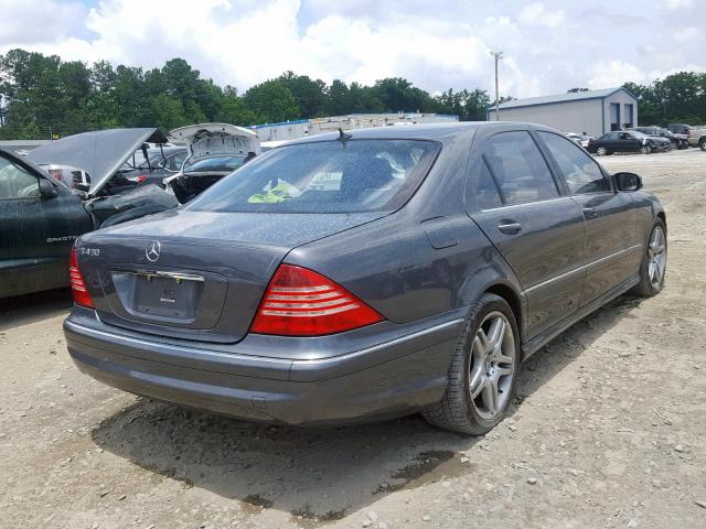 WDBNG70J56A474076 - 2006 MERCEDES-BENZ S 430 GRAY photo 4