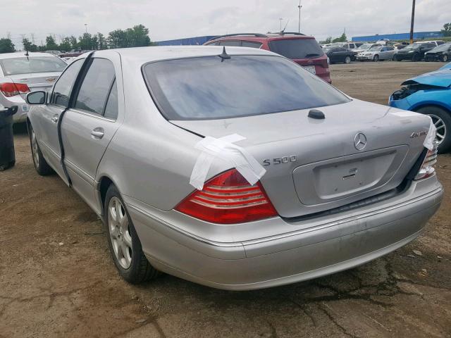 WDBNG84J95A456677 - 2005 MERCEDES-BENZ S 500 4MAT SILVER photo 3