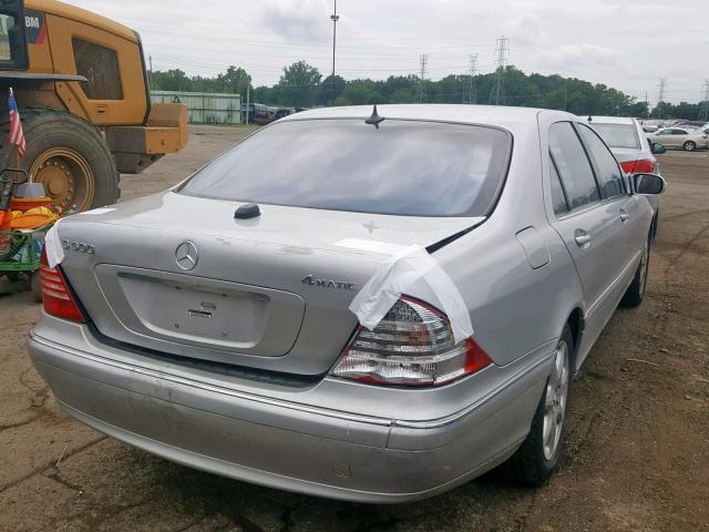 WDBNG84J95A456677 - 2005 MERCEDES-BENZ S 500 4MAT SILVER photo 4