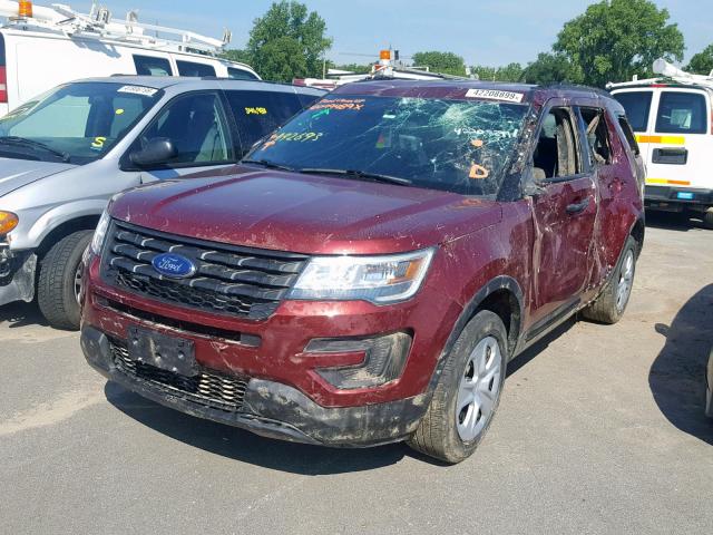 1FM5K8AR5HGD92693 - 2017 FORD EXPLORER P MAROON photo 2