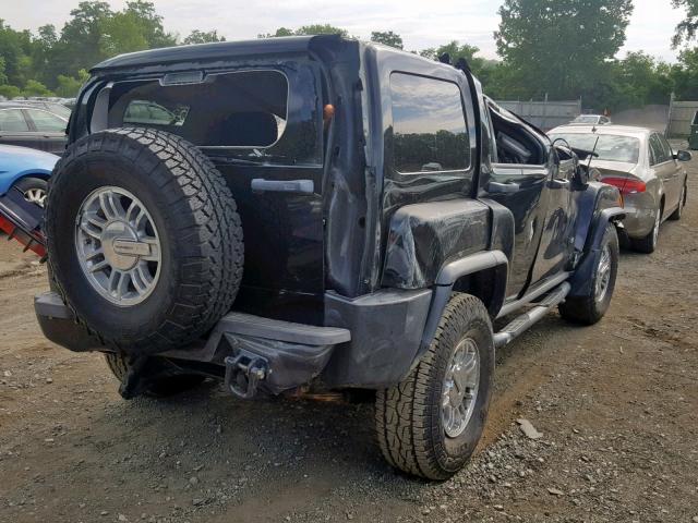 5GTDN13E878105342 - 2007 HUMMER H3 BLACK photo 4