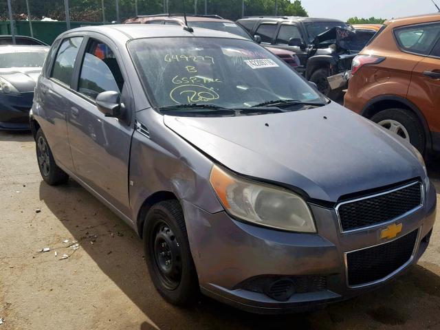 KL1TD66E99B649277 - 2009 CHEVROLET AVEO LS GRAY photo 1