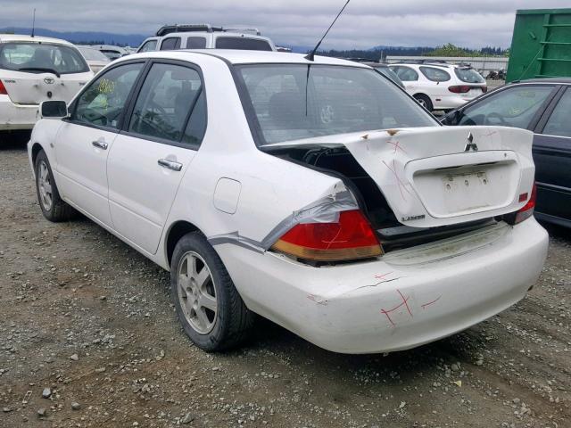 JA3AJ26EX6U068970 - 2006 MITSUBISHI LANCER ES WHITE photo 3