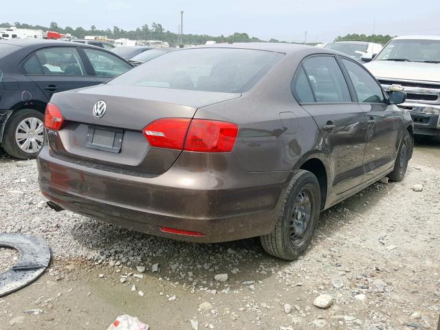 3VW2K7AJ2BM066257 - 2011 VOLKSWAGEN JETTA BASE BROWN photo 4