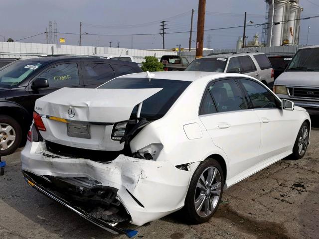 WDDHF5KB7EB042342 - 2014 MERCEDES-BENZ E 350 WHITE photo 4