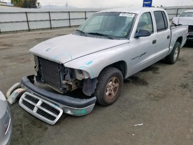 1B7HL2AX71S333464 - 2001 DODGE DAKOTA QUA SILVER photo 2