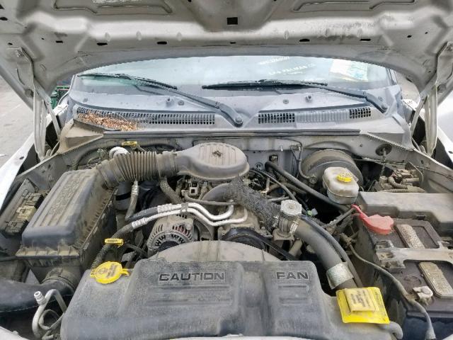 1B7HL2AX71S333464 - 2001 DODGE DAKOTA QUA SILVER photo 7