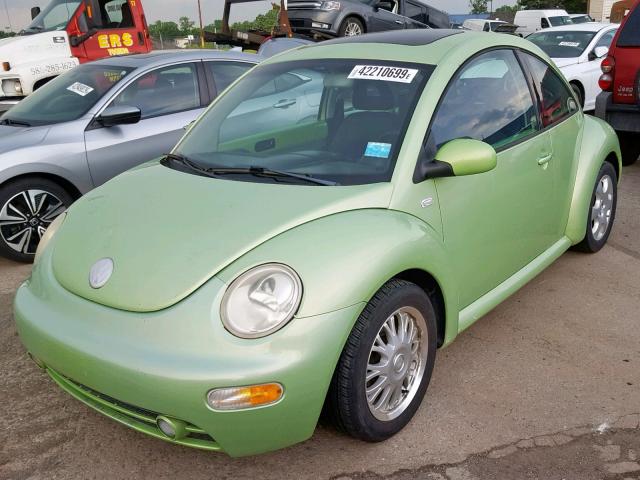 3VWCK21CX2M436962 - 2002 VOLKSWAGEN NEW BEETLE მწვანე ფოტო 2
