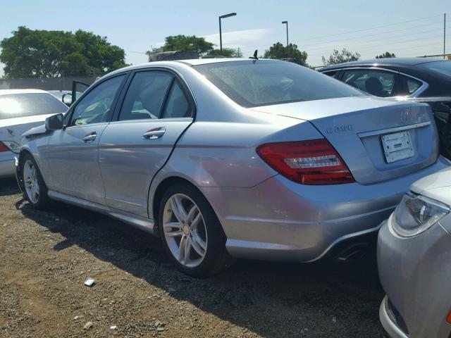 WDDGF4HBXEG244057 - 2014 MERCEDES-BENZ C 250 BLUE photo 3