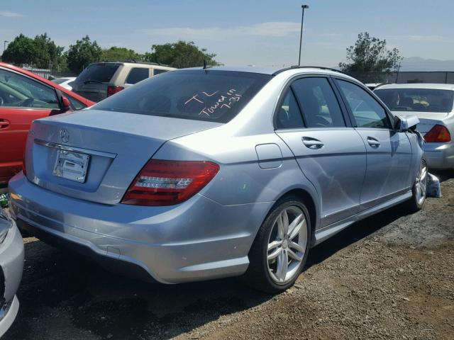 WDDGF4HBXEG244057 - 2014 MERCEDES-BENZ C 250 BLUE photo 4