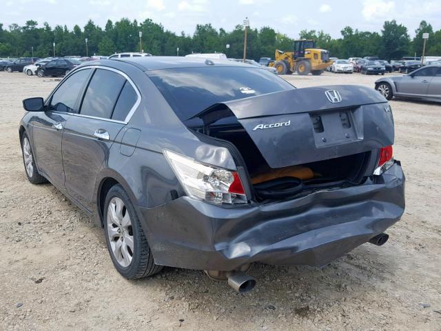 1HGCP3F84AA012950 - 2010 HONDA ACCORD EXL GRAY photo 3