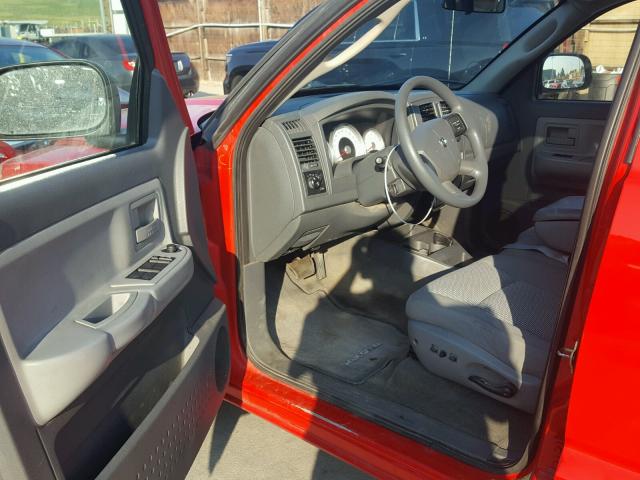 1D7HW48N67S128370 - 2007 DODGE DAKOTA QUA RED photo 9