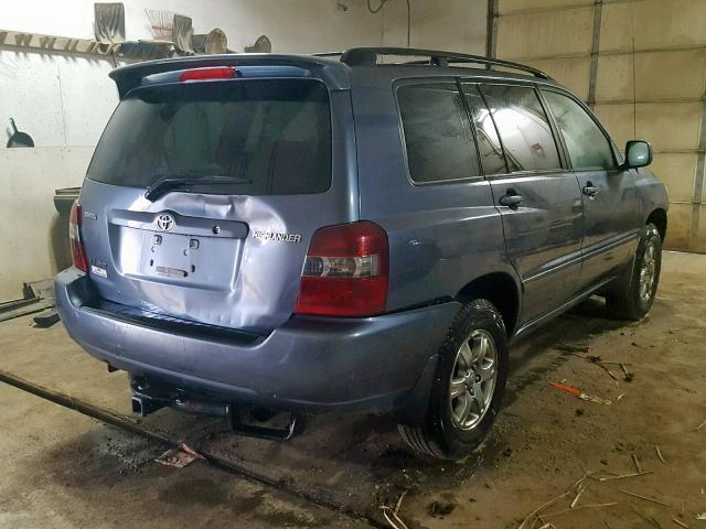 JTEEP21AX70196202 - 2007 TOYOTA HIGHLANDER BLUE photo 4