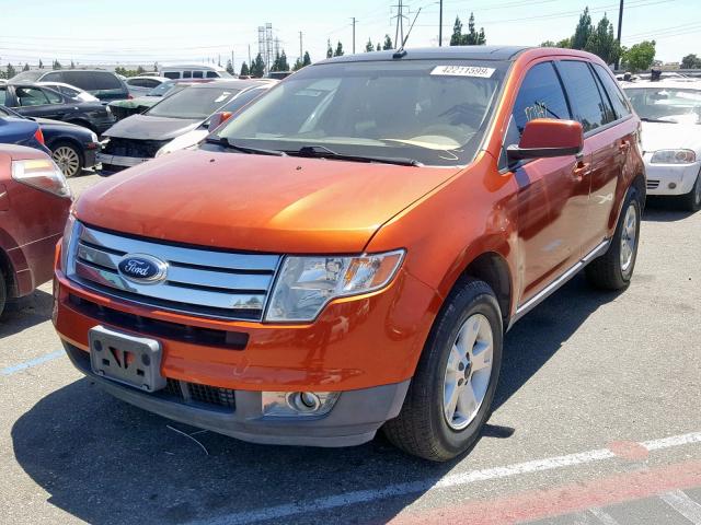 2FMDK38C77BB05344 - 2007 FORD EDGE SEL ORANGE photo 2