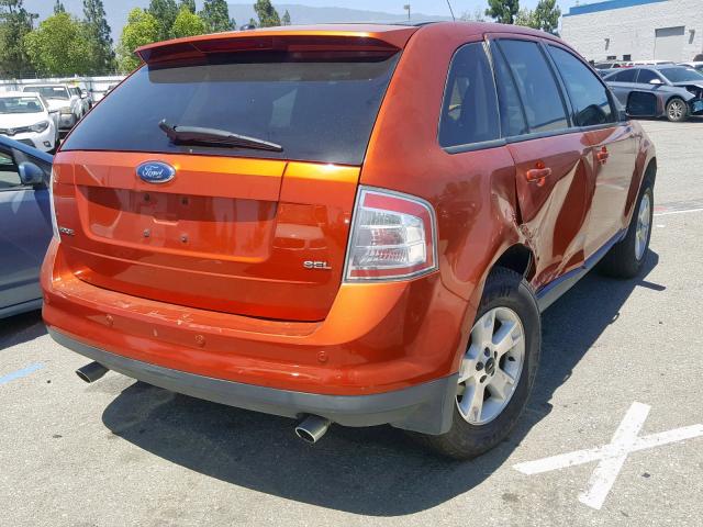 2FMDK38C77BB05344 - 2007 FORD EDGE SEL ORANGE photo 4