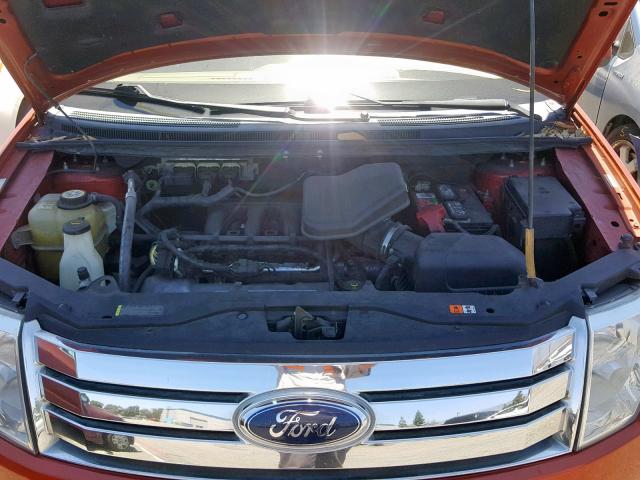 2FMDK38C77BB05344 - 2007 FORD EDGE SEL ORANGE photo 7